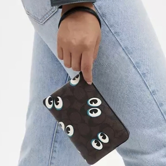 Coach Accessories - Coach Wristlet Wallet with Halloween  Eye Pattern